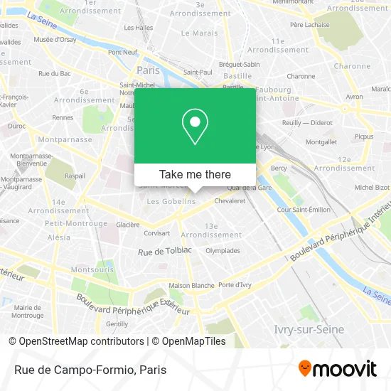 Mapa Rue de Campo-Formio