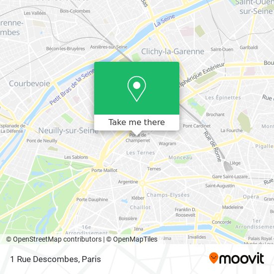 Mapa 1 Rue Descombes