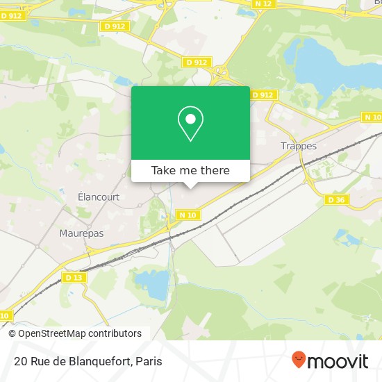 Mapa 20 Rue de Blanquefort