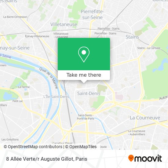 Mapa 8 Allée Verte/r Auguste Gillot