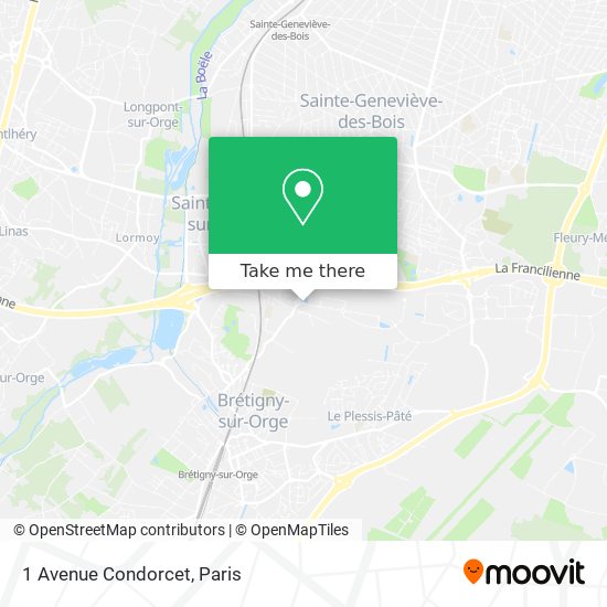 Mapa 1 Avenue Condorcet