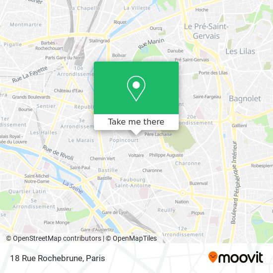 Mapa 18 Rue Rochebrune