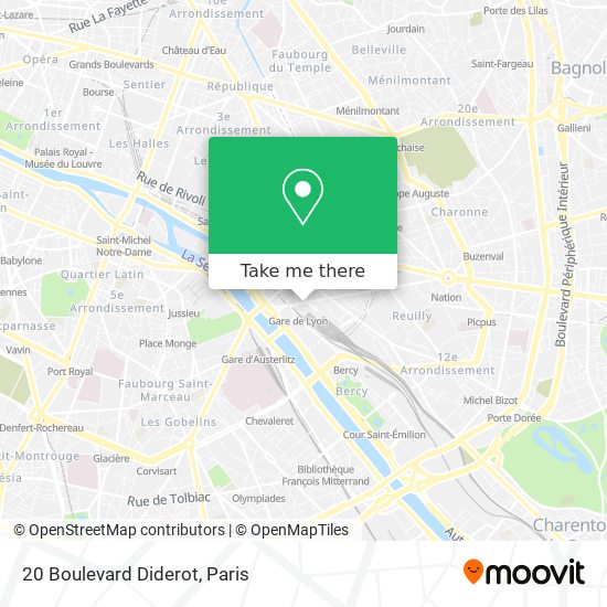 Mapa 20 Boulevard Diderot