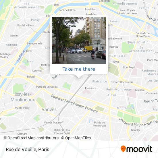 Mapa Rue de Vouillé