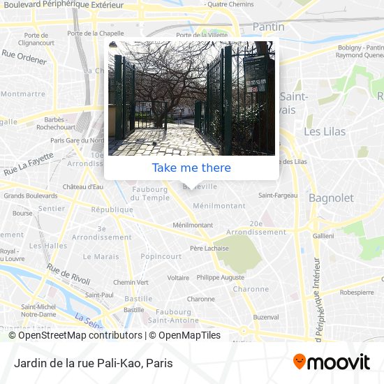 Mapa Jardin de la rue Pali-Kao