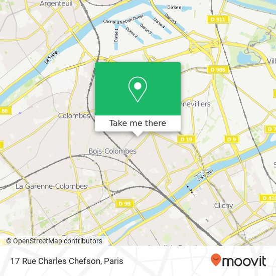 Mapa 17 Rue Charles Chefson
