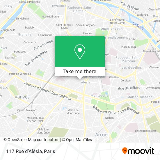 117 Rue d'Alésia map