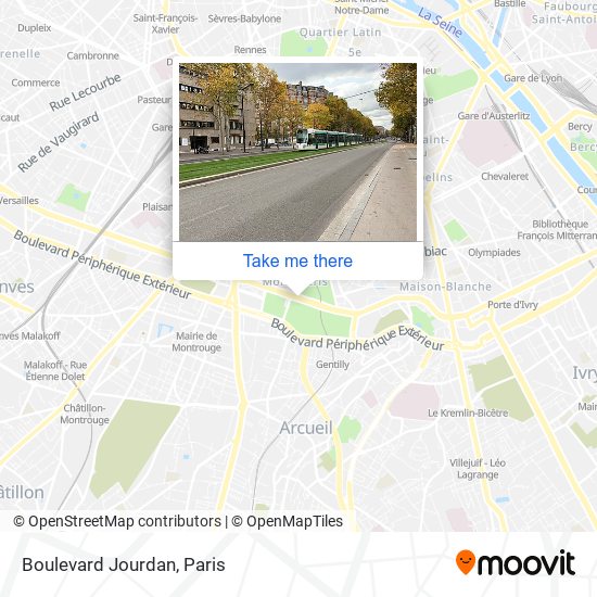 Mapa Boulevard Jourdan