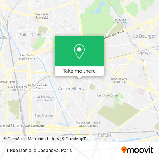 Mapa 1 Rue Danielle Casanova
