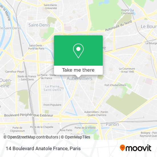 Mapa 14 Boulevard Anatole France