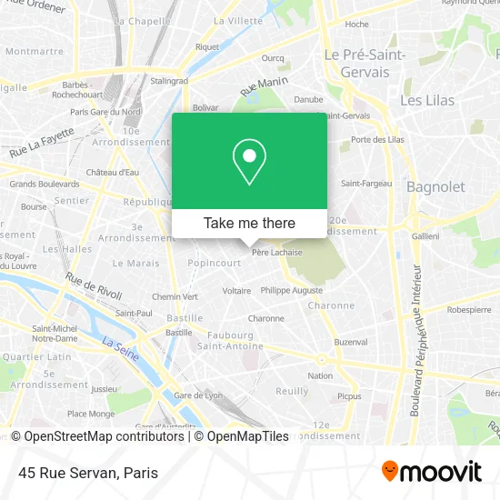 45 Rue Servan map