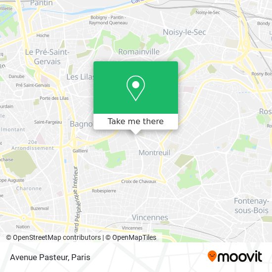 Mapa Avenue Pasteur