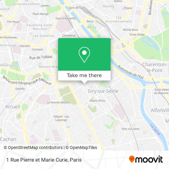 Mapa 1 Rue Pierre et Marie Curie