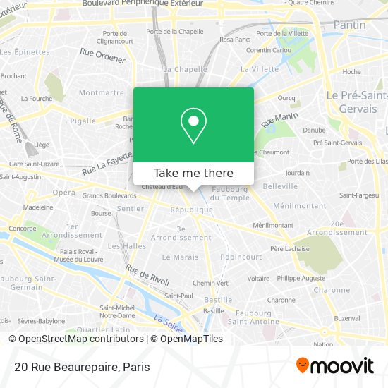 20 Rue Beaurepaire map