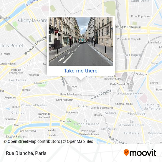 Mapa Rue Blanche
