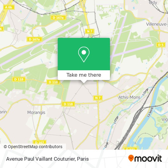 Avenue Paul Vaillant Couturier map
