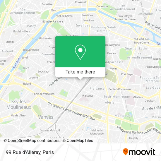 99 Rue d'Alleray map