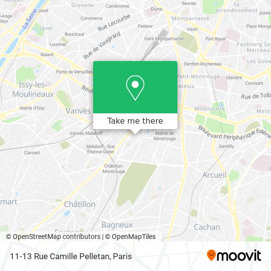 Mapa 11-13 Rue Camille Pelletan