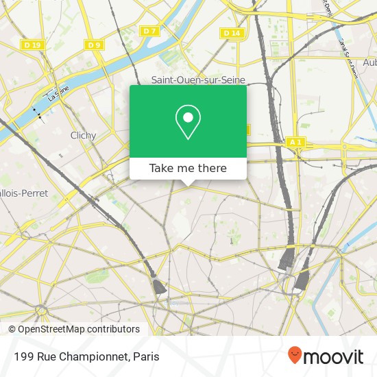 199 Rue Championnet map