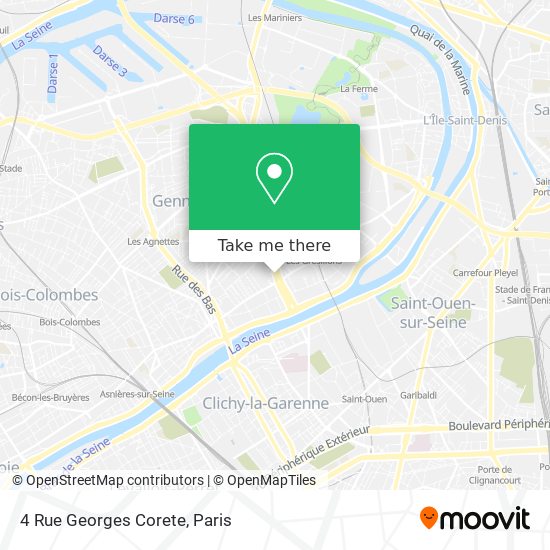 Mapa 4 Rue Georges Corete