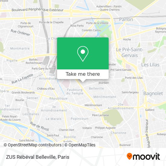 ZUS Rébéval Belleville map