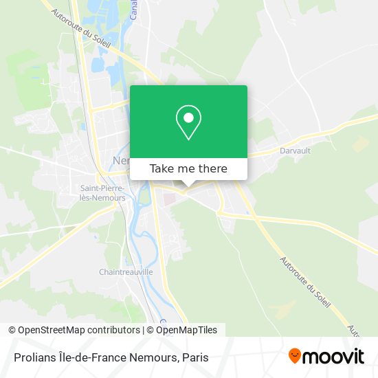 Prolians Île-de-France Nemours map
