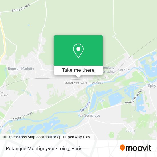 Pétanque Montigny-sur-Loing map