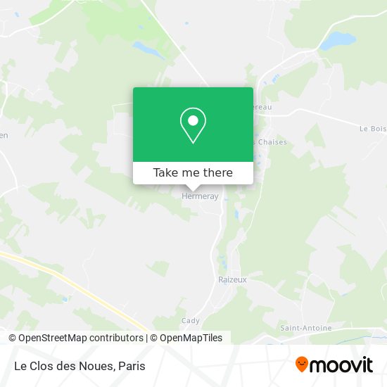 Mapa Le Clos des Noues