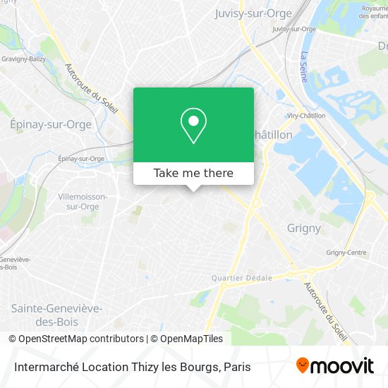 Mapa Intermarché Location Thizy les Bourgs