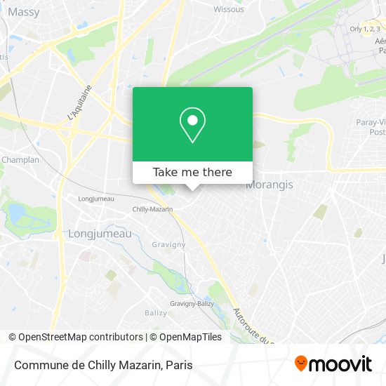 Mapa Commune de Chilly Mazarin