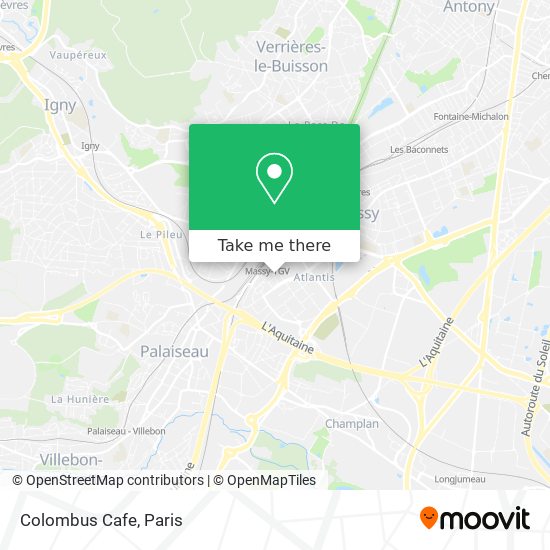 Mapa Colombus Cafe