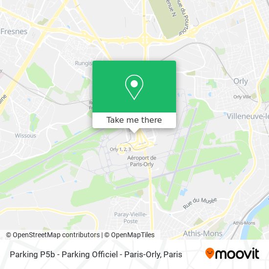 Mapa Parking P5b - Parking Officiel - Paris-Orly