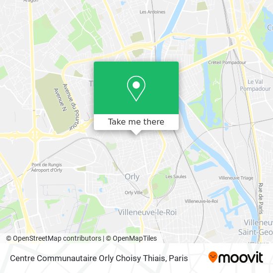 Mapa Centre Communautaire Orly Choisy Thiais