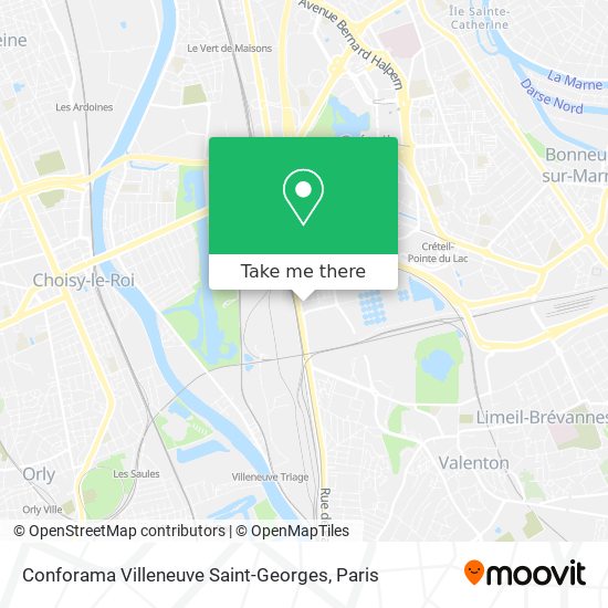 Mapa Conforama Villeneuve Saint-Georges