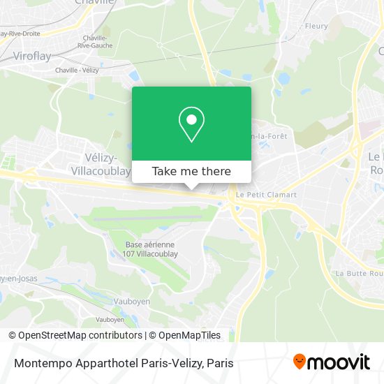 Montempo Apparthotel Paris-Velizy map