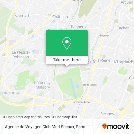 Mapa Agence de Voyages Club Med Sceaux
