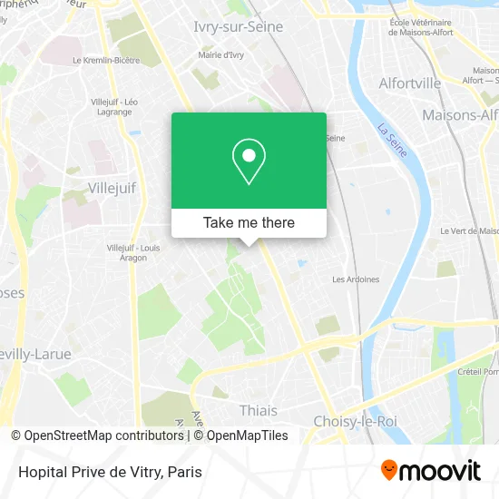 Hopital Prive de Vitry map