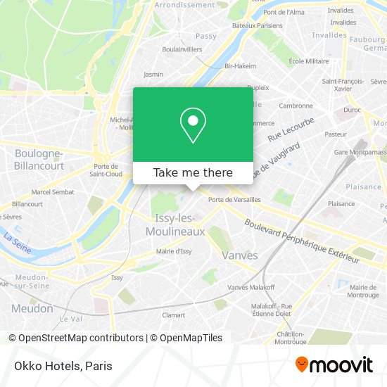 Okko Hotels map