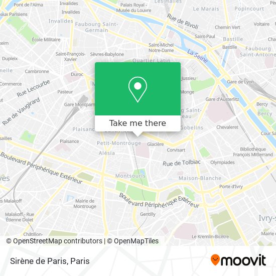 Mapa Sirène de Paris
