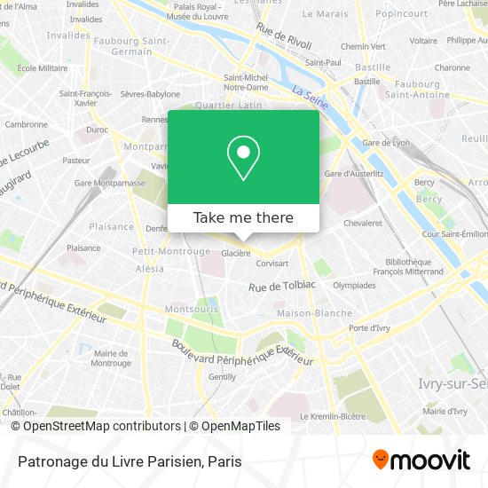 Patronage du Livre Parisien map