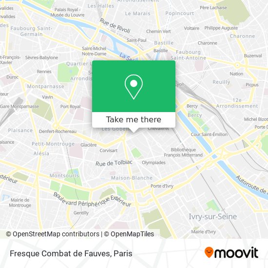 Fresque Combat de Fauves map