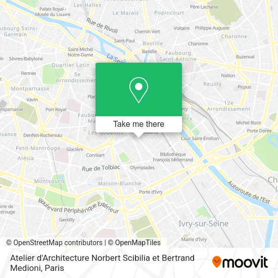 Atelier d'Architecture Norbert Scibilia et Bertrand Medioni map