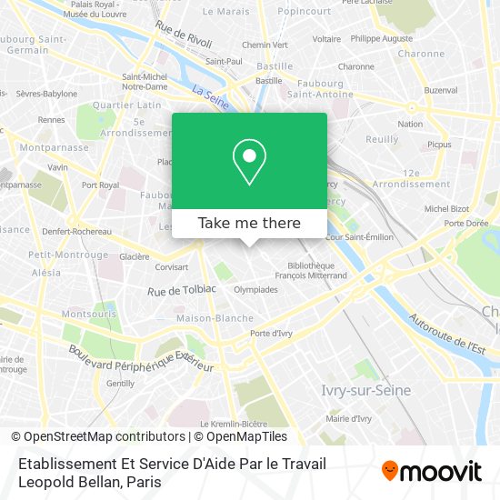 Mapa Etablissement Et Service D'Aide Par le Travail Leopold Bellan