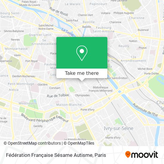 Fédération Française Sésame Autisme map