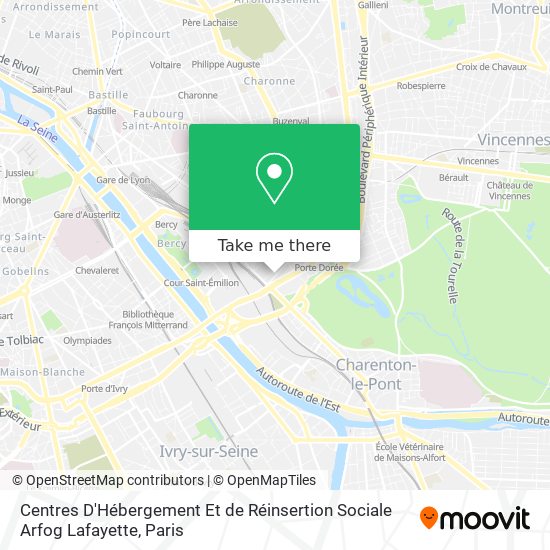 Mapa Centres D'Hébergement Et de Réinsertion Sociale Arfog Lafayette