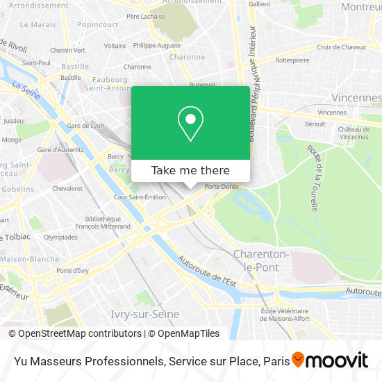 Yu Masseurs Professionnels, Service sur Place map