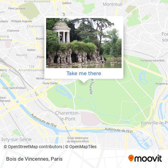 Mapa Bois de Vincennes