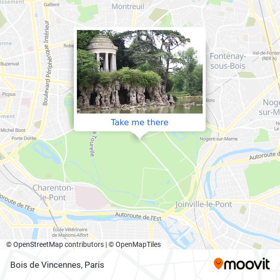 Mapa Bois de Vincennes