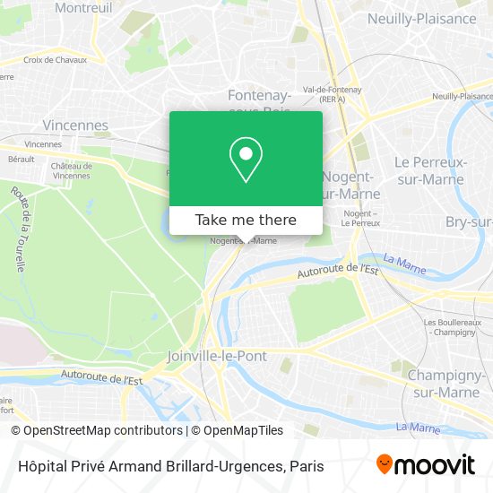 Hôpital Privé Armand Brillard-Urgences map