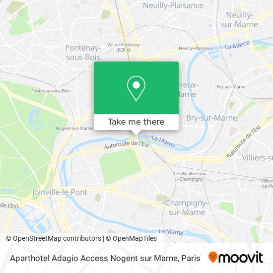 Aparthotel Adagio Access Nogent sur Marne map